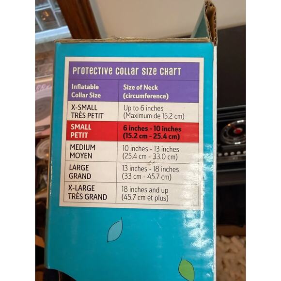 Protective Inflatable Collar Small w/ Dog Calming Disc Neck 6 - 10 in - Picture 3 of 6